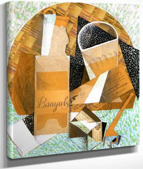 The Bottle Of Banyuls By Juan Gris