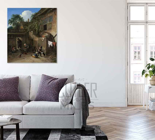 The Cottage Dooryard By Adriaen Van Ostade By Adriaen Van Ostade