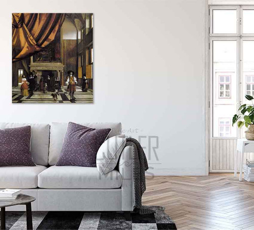 The Council Chamber In Amsterdam Town Hall By Pieter De Hooch