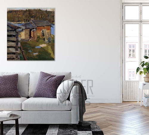 The Ekola Croft In Evening Sunlight By Akseli Gallen Kallela, Aka Axel Gallen By Akseli Gallen Kallela