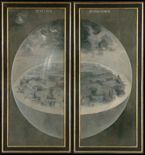 The Garden Of The Earthly Delights Panel Closed By Hieronymus Bosch