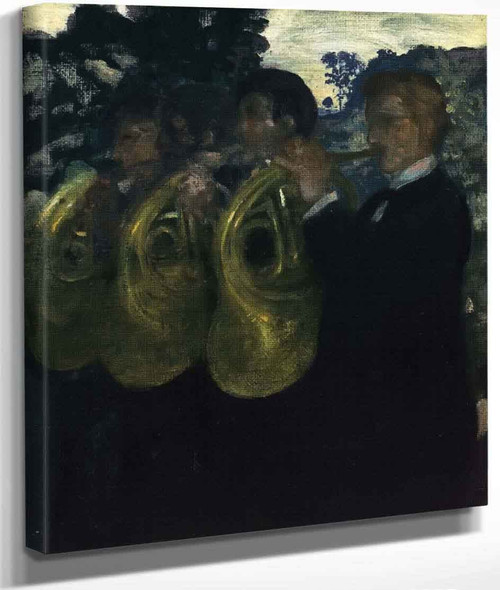 The Horn Players By Arthur B. Davies By Arthur B. Davies