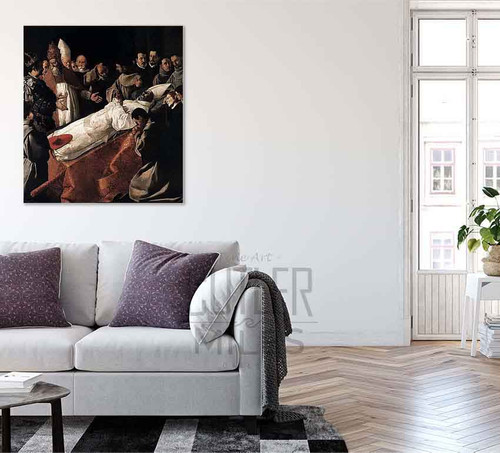 The Lying In State Of Saint Bonaventura By Francisco De Zurbaran