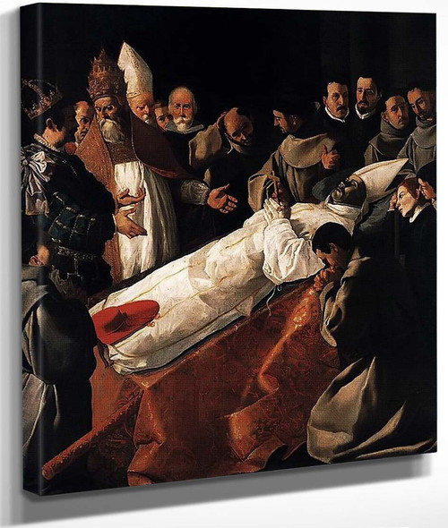 The Lying In State Of Saint Bonaventura By Francisco De Zurbaran