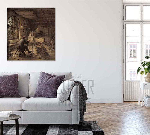 The Painter In His Studio By Adriaen Van Ostade By Adriaen Van Ostade