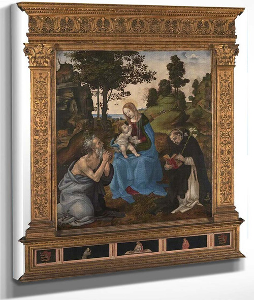 The Virgin And Child With Saints Gerome And Dominic By Filippino Lippi