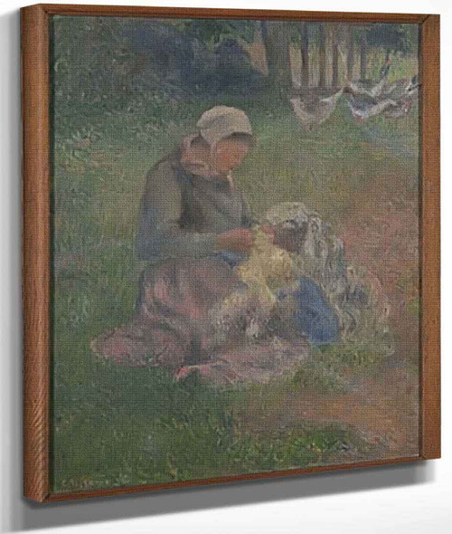 The Wool Carder By Camille Pissarro By Camille Pissarro