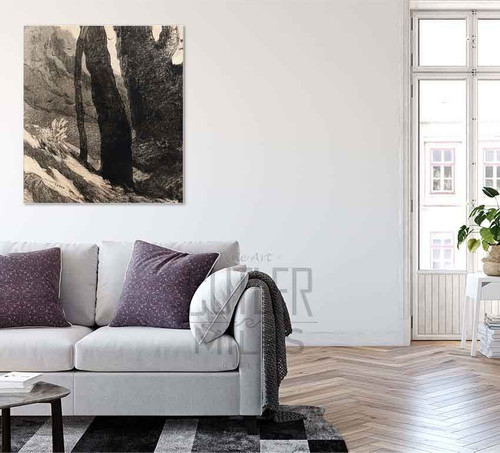 Three Tree Trunks By Odilon Redon By Odilon Redon