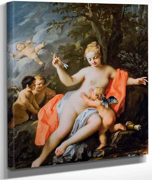 Venus Disarming Cupid By Jacopo Amigoni By Jacopo Amigoni