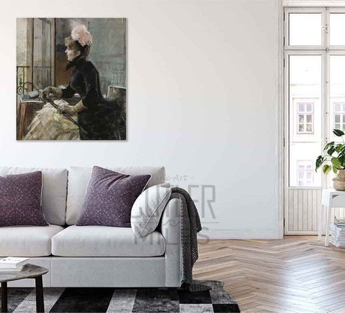 Woman At The Window By Albert Edelfelt