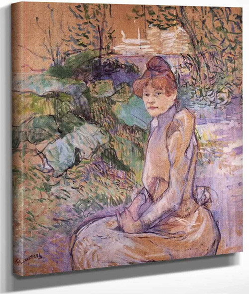 Woman In Monsieur Forest's Garden By Henri De Toulouse Lautrec