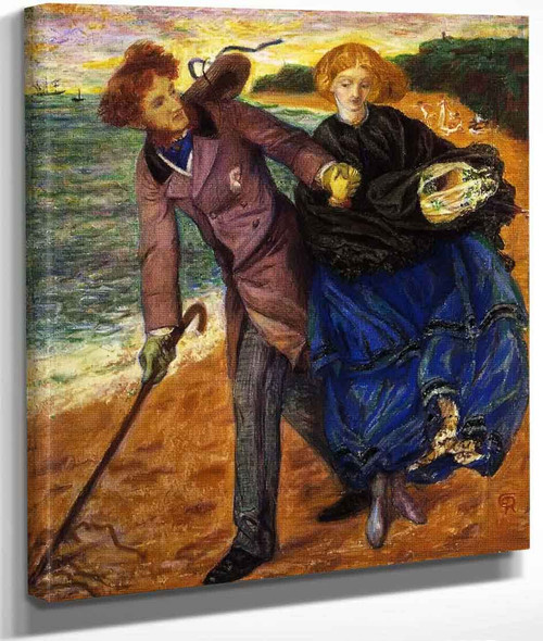 Writing On The Sand By Dante Gabriel Rossetti