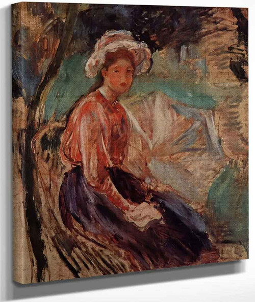 Young Girl With An Umbrella By Berthe Morisot