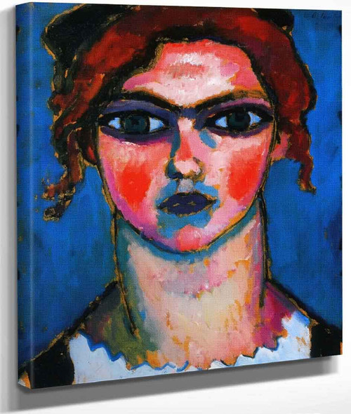 Young Girl With Green Eyes By Alexei Jawlensky By Alexei Jawlensky