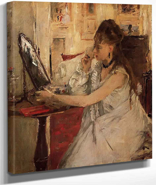 Young Woman Powdering Her Face By Berthe Morisot