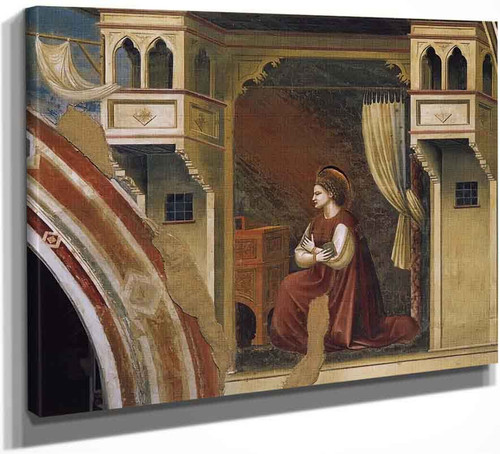 Annunciation The Virgin Receiving The Message By Giotto Di Bondone By Giotto Di Bondone