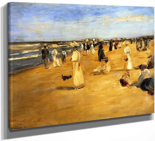 Beach Scene At Noordwijk By Max Liebermann By Max Liebermann