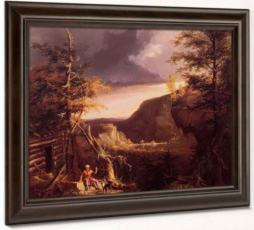 Daniel Boone Sitting At The Door Of His Cabin On The Great Osage Lake, Kentucky By Thomas Cole By Thomas Cole