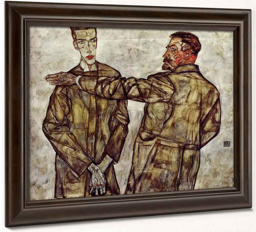 Double Portrait By Egon Schiele