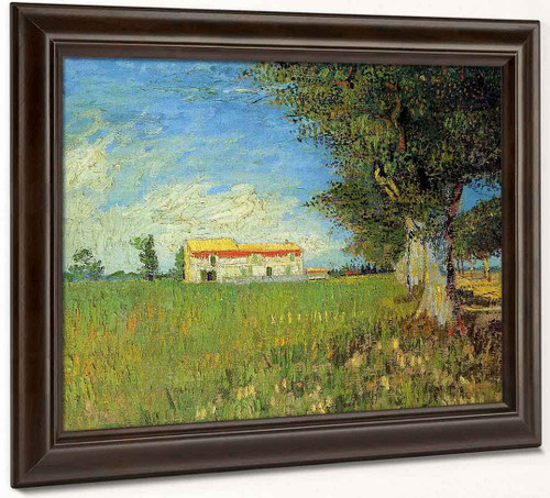 Farmhouse In A Wheat Field By Vincent Van Gogh