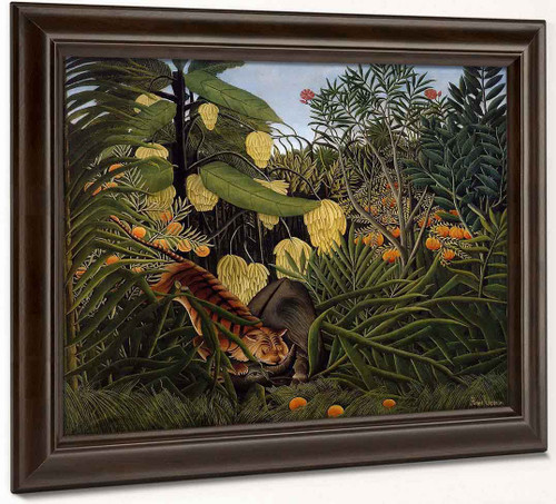 Fight Between A Tiger And A Buffalo By Henri Rousseau