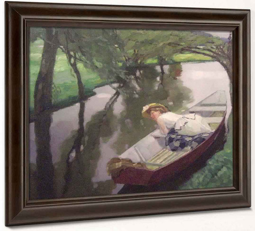 In A Boat By Leo Putz