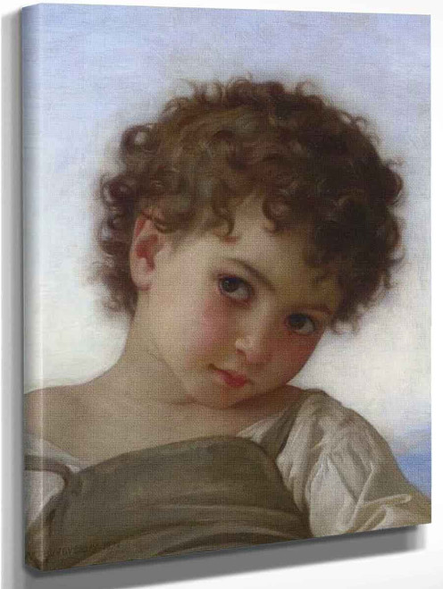 Child's Head, Study For The Cup Of Milk By William Bouguereau Art Reproduction
