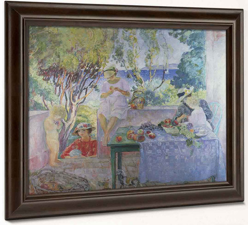 On The Terrace By Henri Lebasque By Henri Lebasque