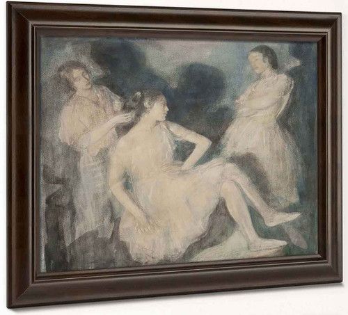 Two Ballet Dancers With Dresser By Ambrose Mcevoy