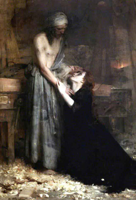 Christ And The Magdalene By Arthur Hacker  By Arthur Hacker