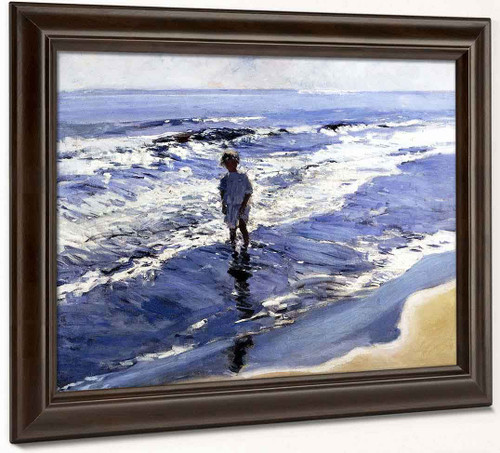 Young Girl In A Silvery Sea By Joaquin Sorolla Y Bastida