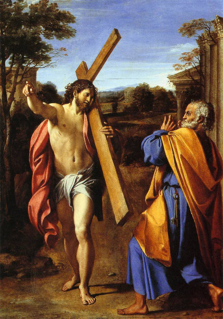 Christ Appearing To Saint Peter On The Appian Way By Annibale Carracci By Annibale Carracci