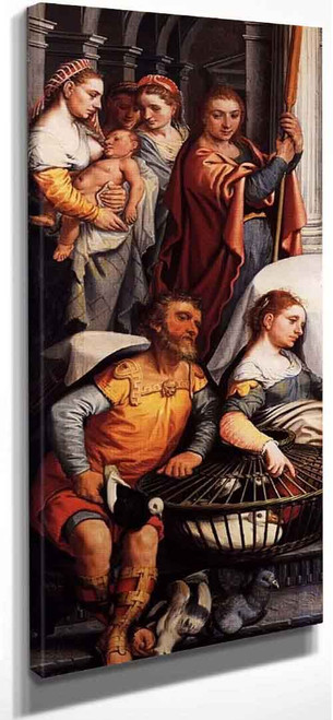 Left Wing Of Triptych  Adoration Of The Magi  By Pieter Aertsen By Pieter Aertsen