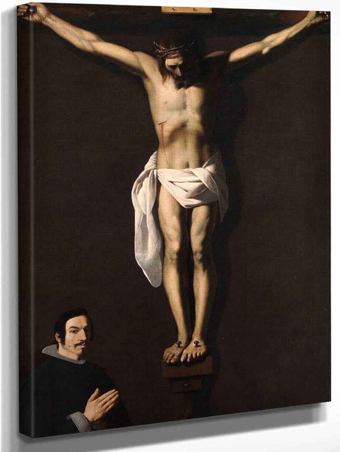 Christ Crucified With Donor By Francisco De Zurbaran