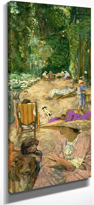The Pavilions At Cricqueboeuf, In Front Of The House By Edouard Vuillard