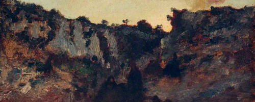 A Gypsy Encampment By Adolphe Joseph Thomas Monticelli