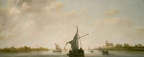 A View Of The Maas At Dordrecht By Aelbert Cuyp By Aelbert Cuyp