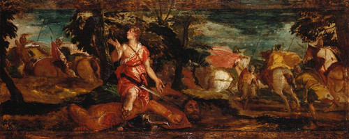 David Victorious Over Goliath By Paolo Veronese