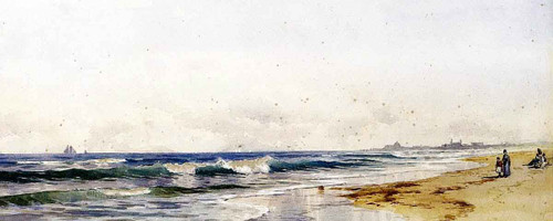 Far Rockaway Beach By Alfred Thompson Bricher