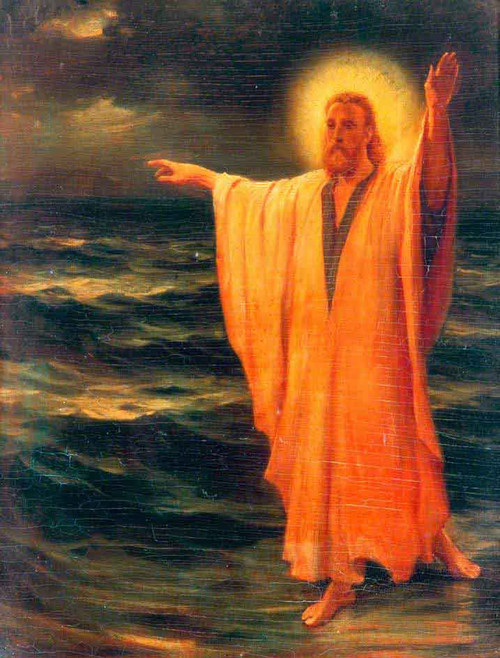 Christ Walking On Water By Phillip Richard Morris