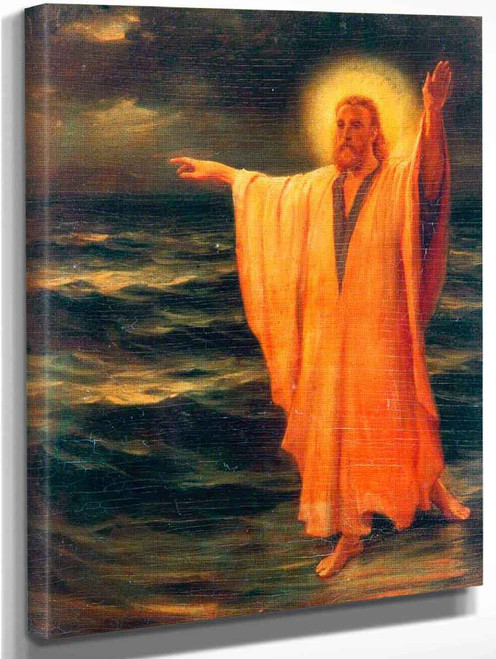 Christ Walking On Water By Phillip Richard Morris