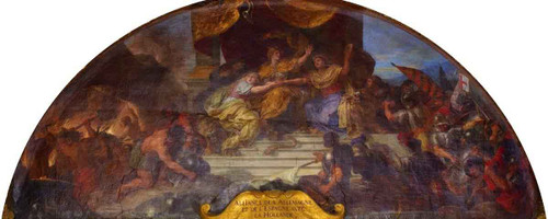 Hall Of Mirrors 01 Alliance Of Germany And Spain With Holland In 1672 By Charles Le Brun