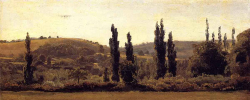 Landscape With Poplars By Theodore Rousseau