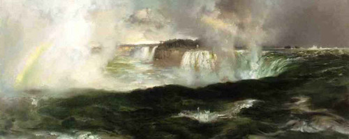 Looking Over Niagara Falls By Thomas Moran