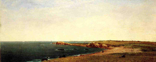 Near Newport1 By John Frederick Kensett By John Frederick Kensett