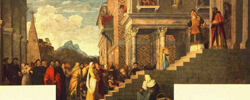 Presentation Of The Virgin At The Temple By Titian