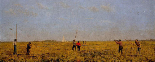 Pushing For Rail By Thomas Eakins By Thomas Eakins