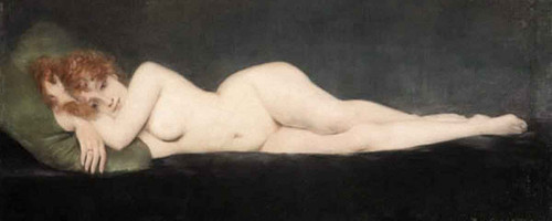Reclining Nude1 By Pierre Carrier Belleuse By Pierre Carrier Belleuse