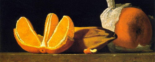 Still Life With Oranges And Banana By John Frederick Peto By John Frederick Peto