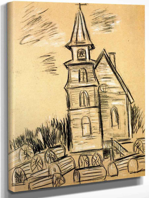 Church At Corea, Maine By Marsden Hartley